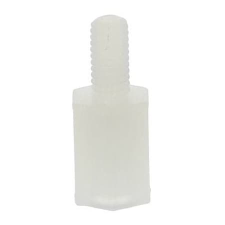 Newport Fasteners Hex Standoff, #4-40 Thrd Sz, Nylon Natural, 1/4" Hex W, 1000 PK 141404HMN